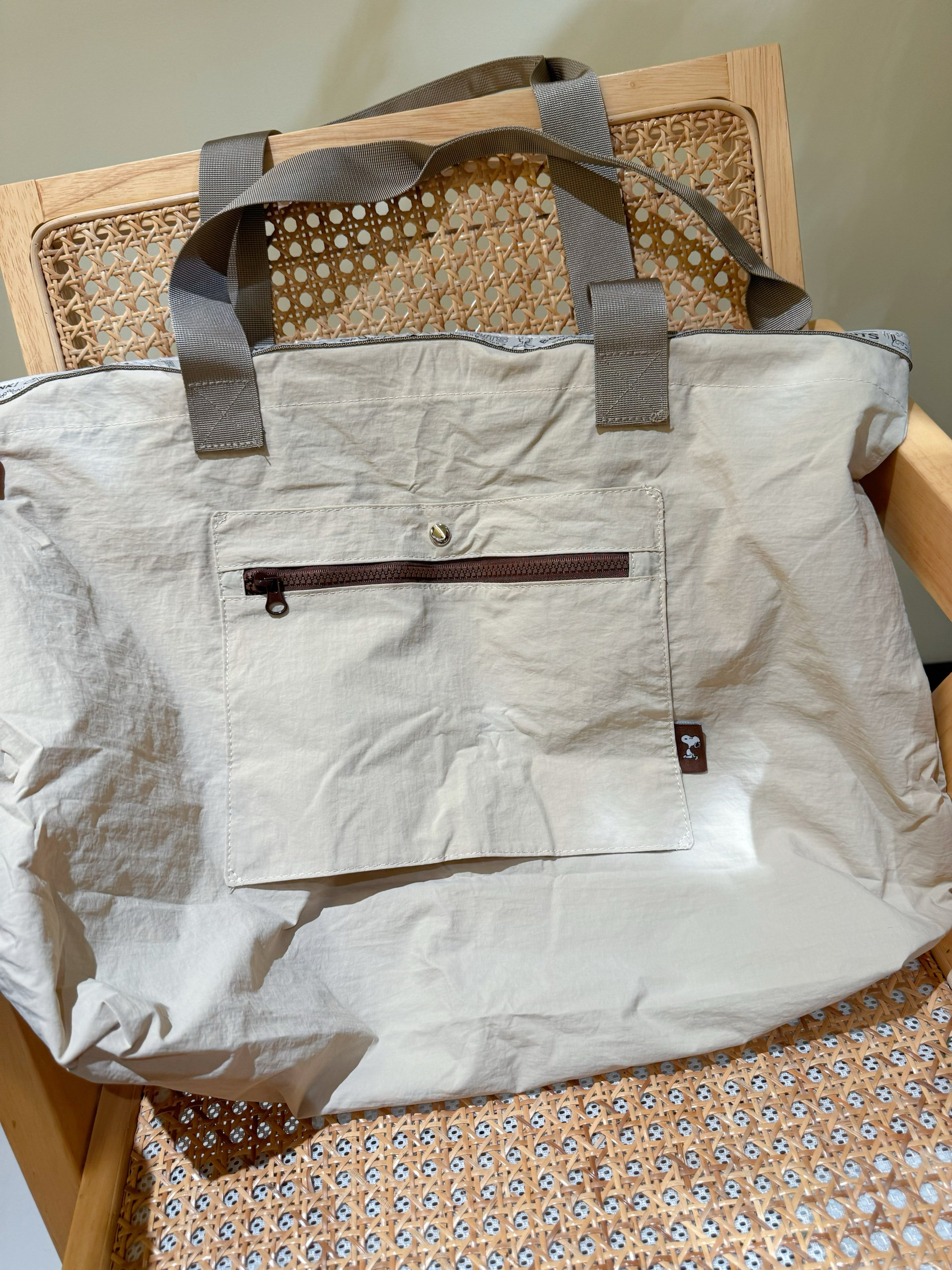 可爱史努比大容量旅行袋行李包可套拉杆箱便携可折叠健身包潮,淘宝优惠券,粉丝福利购,淘宝优惠卷