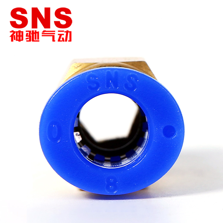 sns神驰气动pc8-02快插接头pc4-m5气管直通快速螺纹pc10-02铜接头-图1
