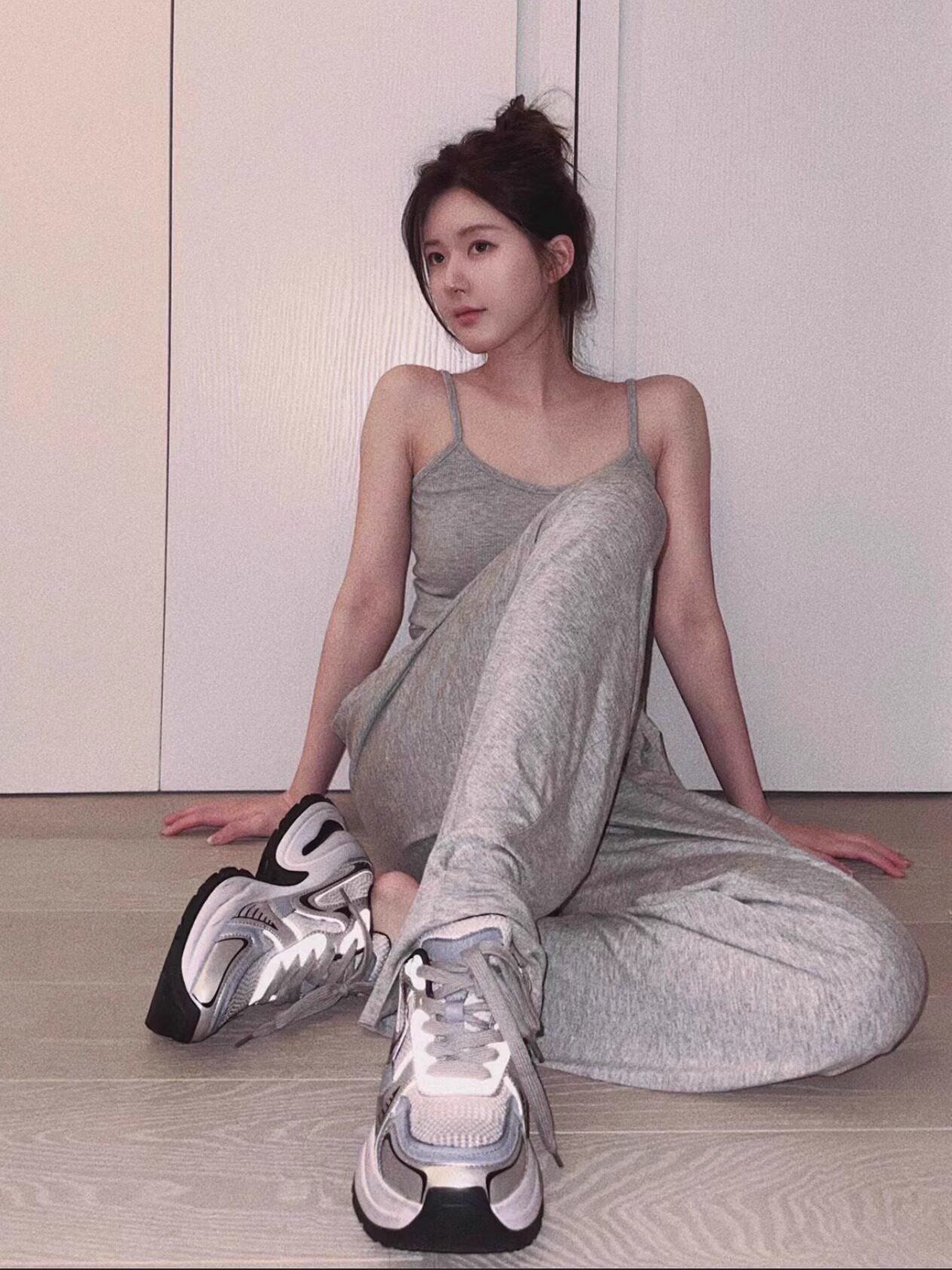 赵露思同款~7cm厚底银色增高秋冬真皮老爹鞋女轻便跑步休闲运动鞋,淘宝优惠券,粉丝福利购,淘宝优惠卷