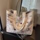 Korean Style Large Bag Women's 2025 New Casual Versatile Tote Canvas Bag Large Capacity Commuting Shoulder Bag