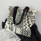 Canvas bag, women's handbag, fashionable and versatile, college student class bag, large capacity canvas bag, commuting shoulder bag