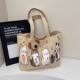 Cute Cartoon Canvas Bag Women's Large Capacity 2025 New Casual Versatile Shoulder Bag Hand Bag Commuting Tote Bag