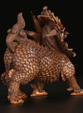 徽匠铜韵书房麒麟摆件