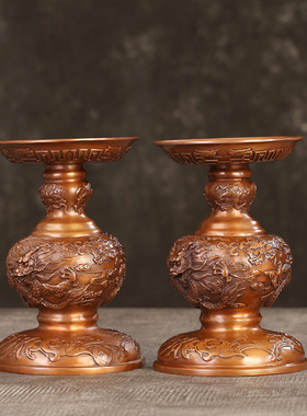 徽匠铜韵纯铜五供摆件