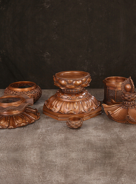 徽匠铜韵紫铜灯塔炉仿古铜器