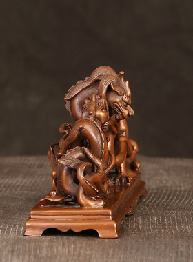 纯紫铜云龙书法国画馈赠佳品摆件