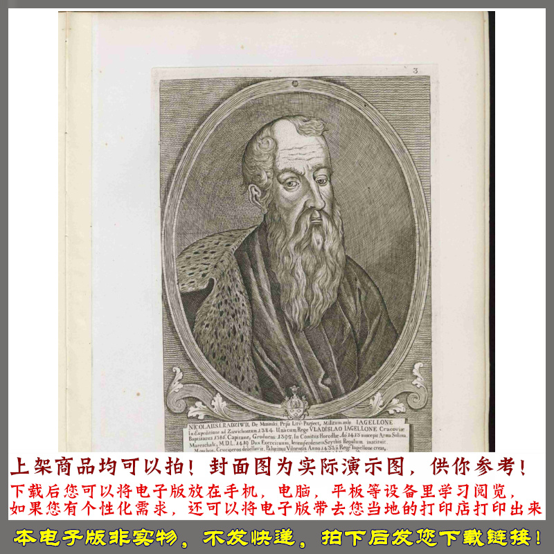 1875年 立陶宛大公国珍藏品原件的大公爵拉济维乌家族画像集 - 图3