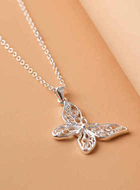 时尚简约合金项链吊坠多款 韩版百搭女个性花朵圆环蝴蝶海豚项坠