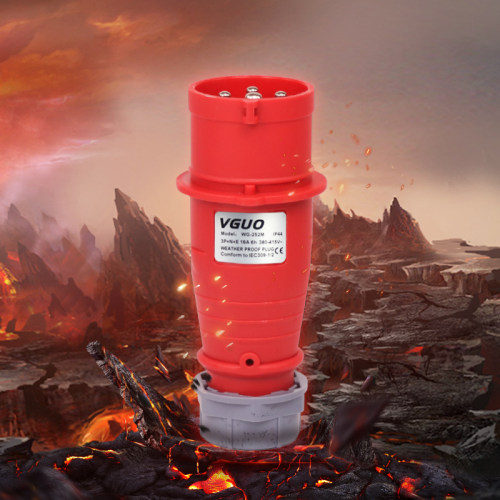 IP44防水工业插头16A32A连接器3芯4芯五孔不防爆航空插座三相对接 - 图0