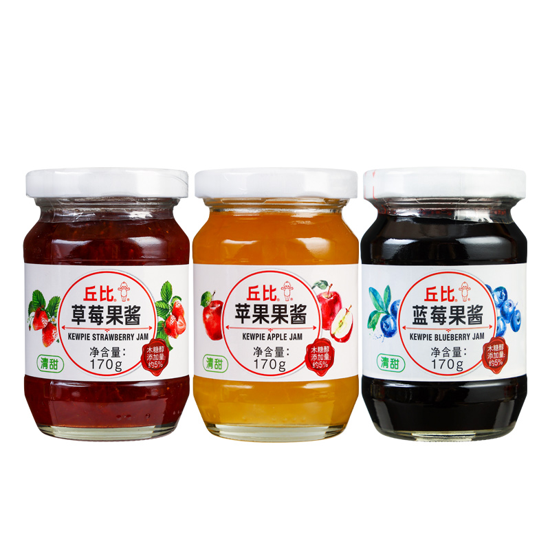 丘比果酱170g*3瓶家用0脂肪草莓蓝莓酱涂抹面包酱早餐酸奶吐司酱 - 图3