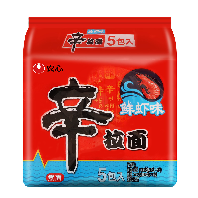 农心辣白菜辛拉面120g*40整箱 韩式方便面香菇牛肉面速食泡面批发