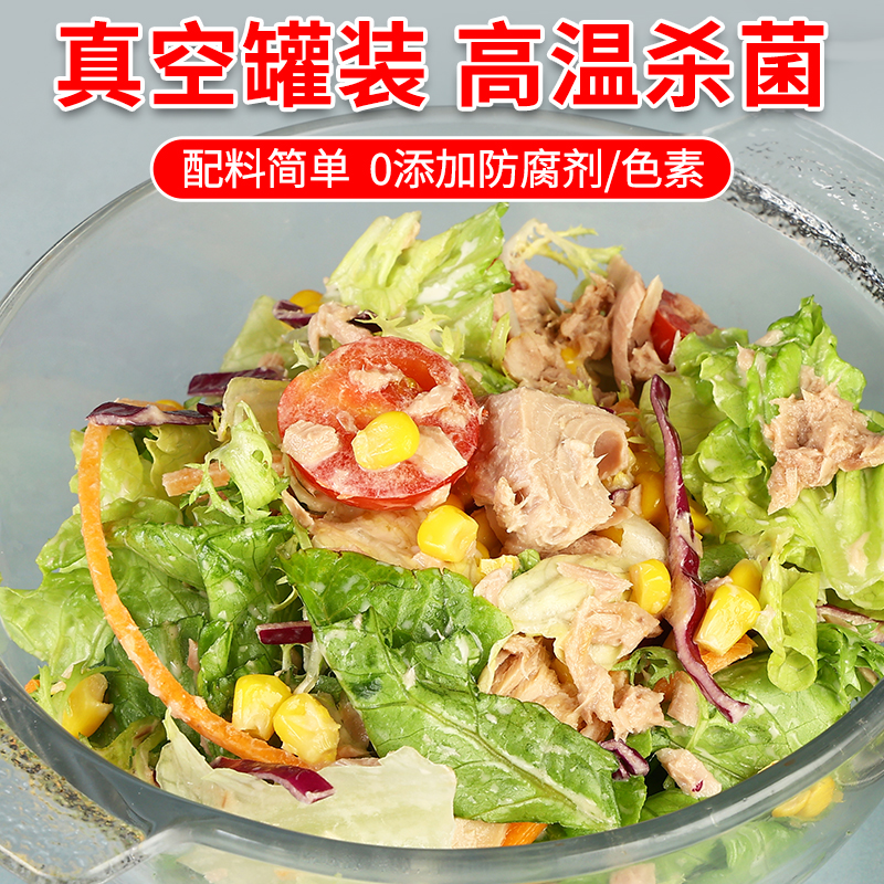 丽仕金枪鱼罐头油浸块状185g*10罐 三明治寿司即食吞拿鱼健食品身 - 图0