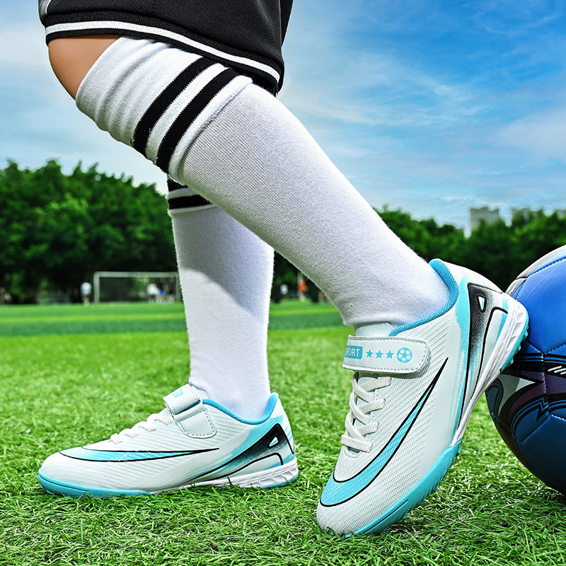 足球鞋高帮刺客14ag长钉男女青少年中小学生魔术贴儿童碎钉人造草,淘宝优惠券,粉丝福利购,淘宝优惠卷