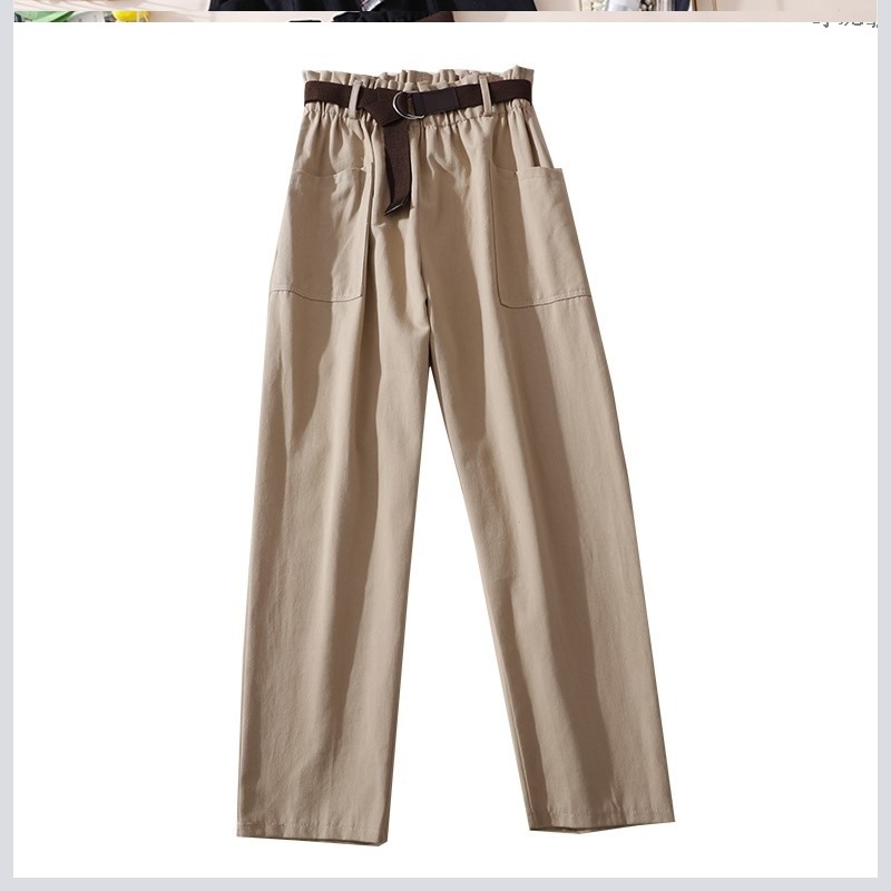 百搭味风九复古分花苞bf直筒2019裤 舒妮霏休闲裤