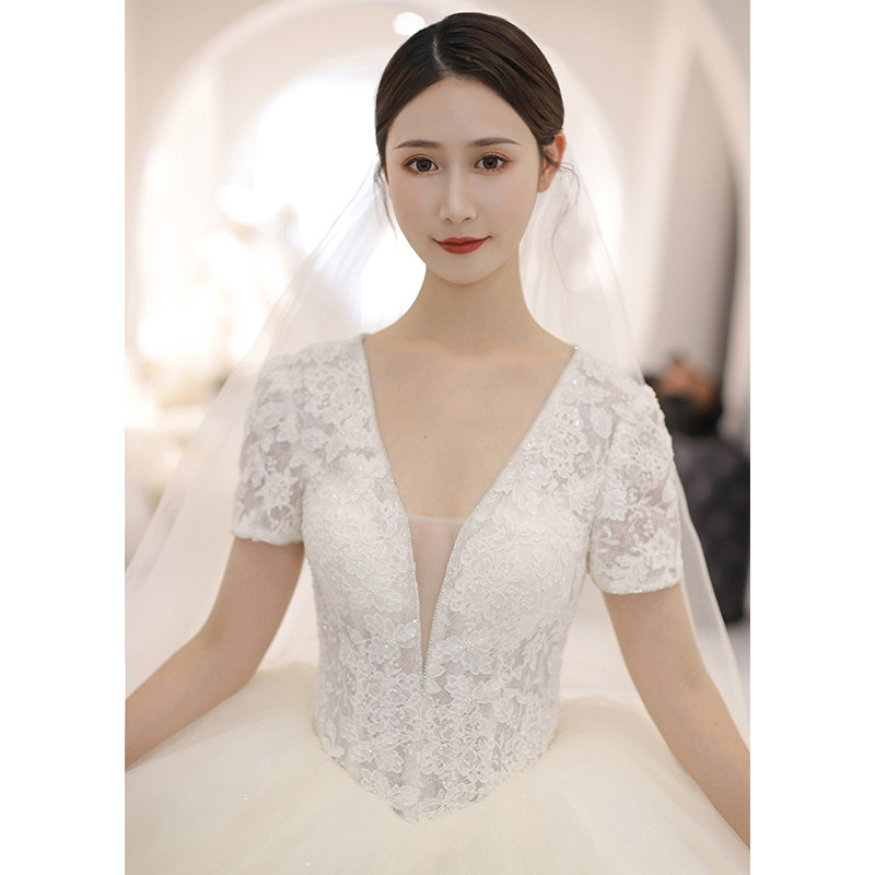 主婚纱2020新款气质新娘女简约轻裙 皖裕婚纱