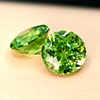 Star cut round peridot loose stone ring face