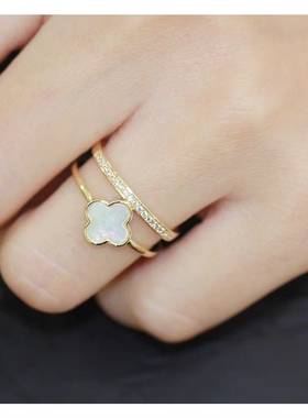 微镶食指开口戒指时尚