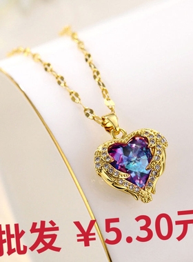 防过敏不掉色金色锁骨链项链