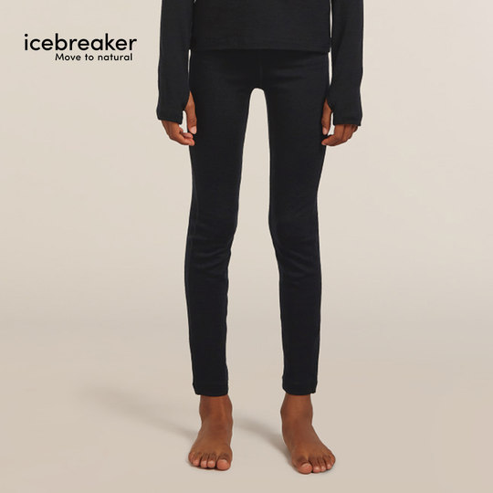 icebreaker可机洗美利奴羊毛儿童260 Tech运动裤户外徒步滑雪