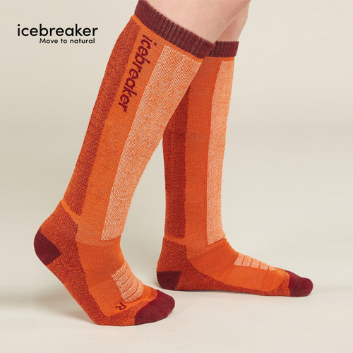 icebreaker可机洗美利奴羊毛儿童Ski+ Medium滑雪袜舒适户外运动 - 图1