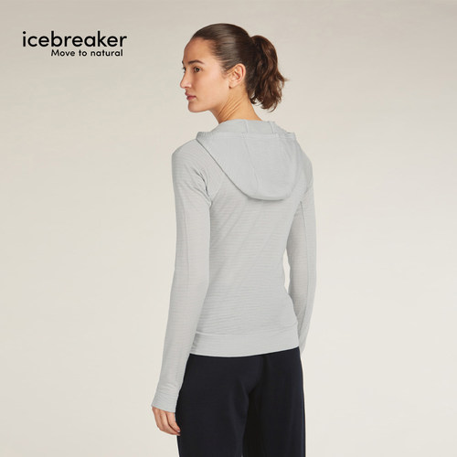 icebreaker可机洗美利奴羊毛女Explore连帽外套抑味温控户外徒步 - 图1