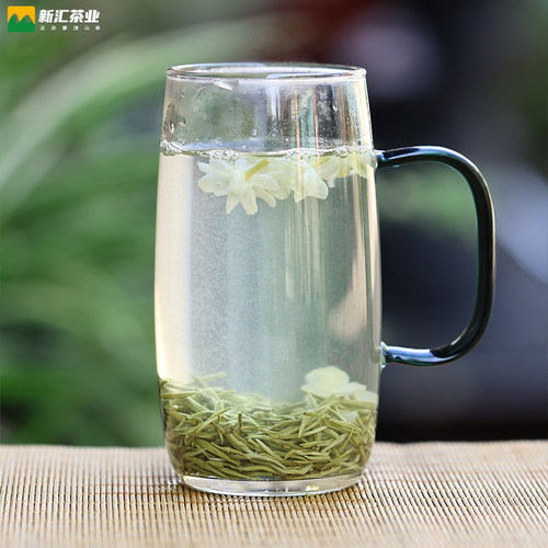 四川茉莉花茶2025新茶蒙顶山碧潭浓香型细芽甘露飘雪散装茶叶500g - 图1