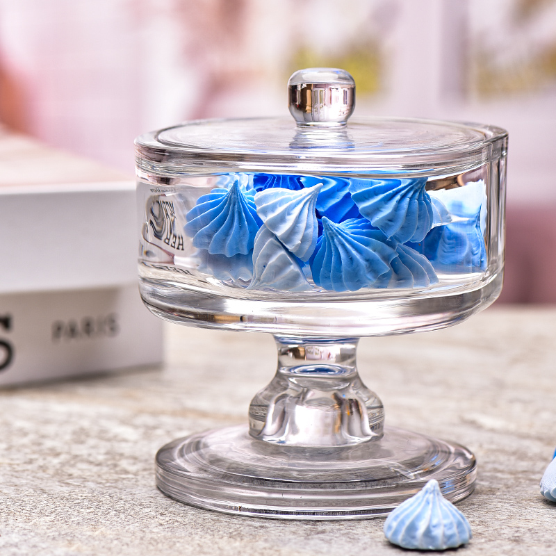 水晶玻璃糖果罐带盖欧式结婚糖果盒家用零食坚果储物罐首饰收纳盒 - 图2