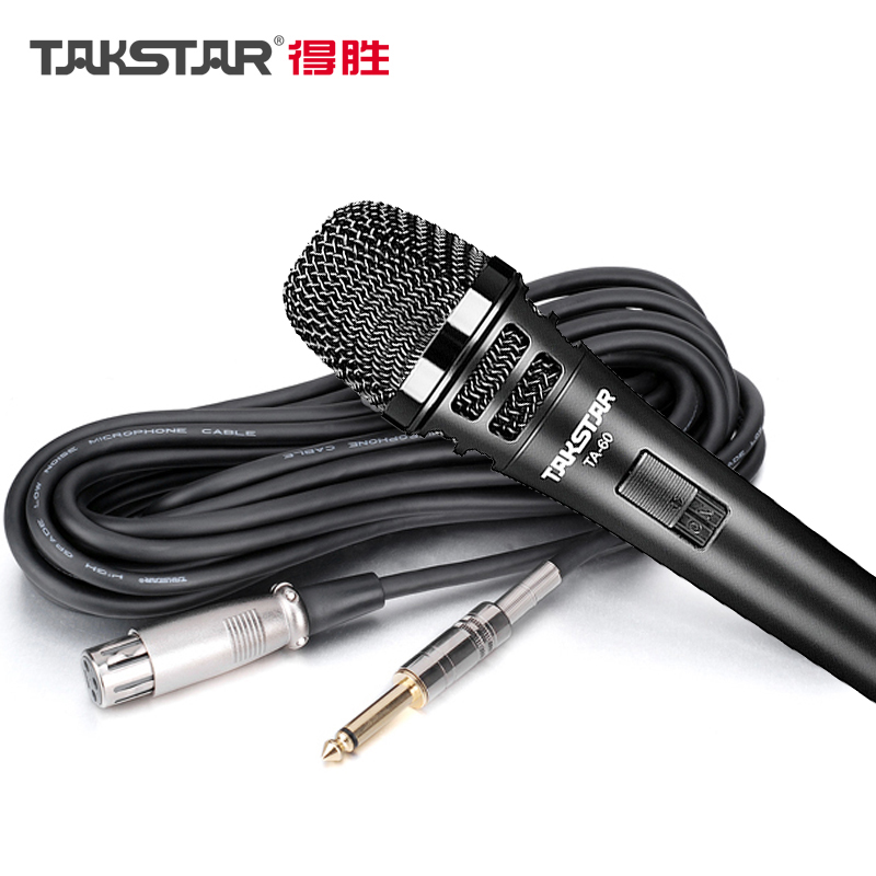 Takstar/得胜 TA-60 德胜专业有线话筒KTV家用唱歌动圈麦克风舞台演出乐队主播吉他音响户外弹唱手持声卡直播 - 图0