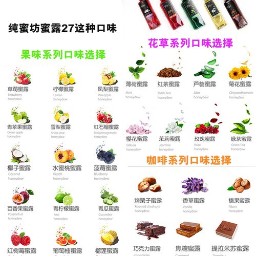 纯蜜坊蓝柑蜜露 风味糖浆 多种口味750ml 奶茶咖啡鸡尾酒原料商用 - 图2