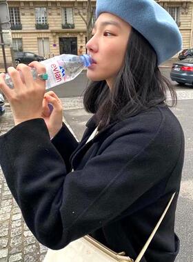 复古红色羊毛贝雷帽送礼女韩