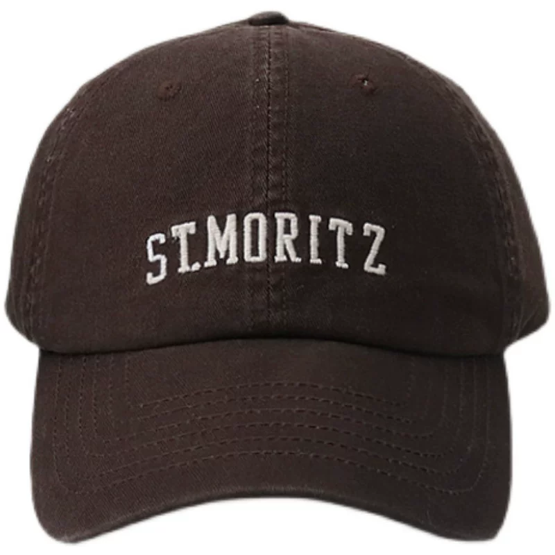 Tide, coffee brown retro baseball cap, hat