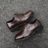 Niche British casual derby shoes square leather shoes for men and women