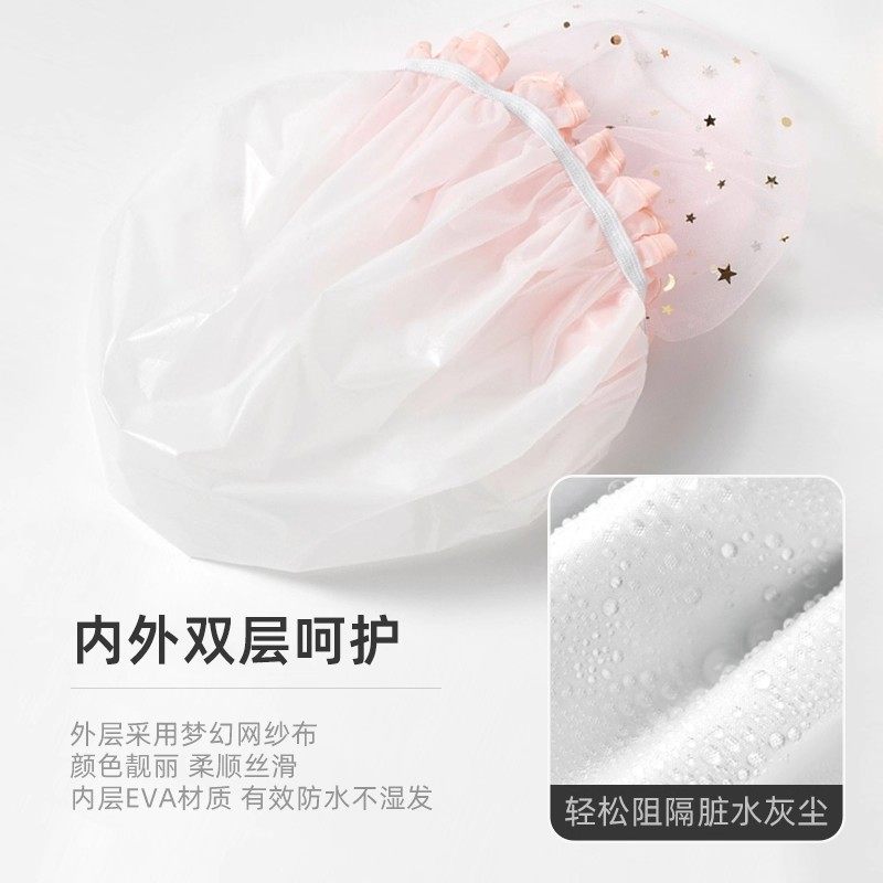 加厚浴帽防水沐浴帽淋浴双层头套帽厨房防油烟帽子女士款洗澡发套,淘宝优惠券,粉丝福利购,淘宝优惠卷