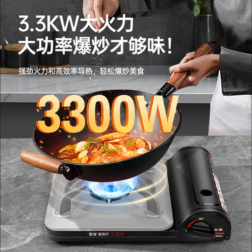 岩谷 户外卡式炉野炊燃气炉瓦斯炉卡斯炉防风便携烧烤炉子煤气炉 - 图1