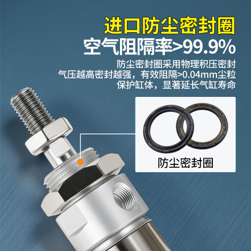 不锈钢迷你气缸气动平尾MA16/20/25-20x30X40X60*75X100X120S-U - 图0