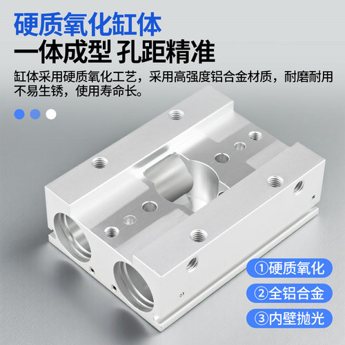 MHF2-8D气动12D导轨小型16D滑台平行20D手指气缸D1/D2/D1R气爪D2R - 图3