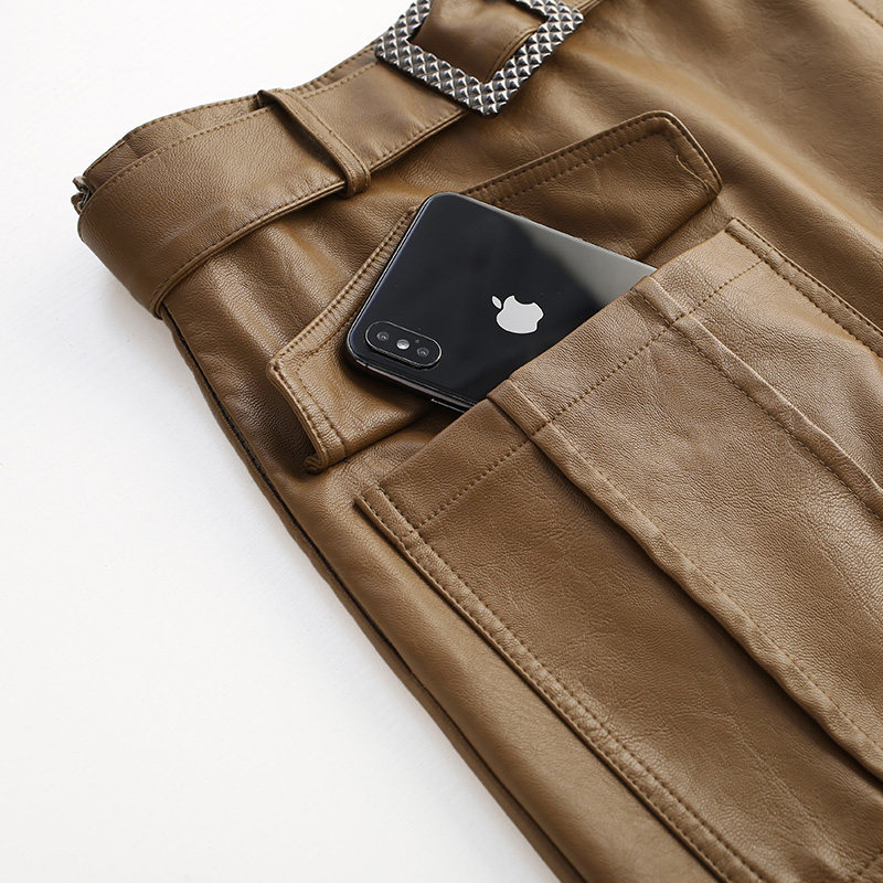 pu皮秋冬2020新款显瘦高腰半身裙 简蜜缇半身裙