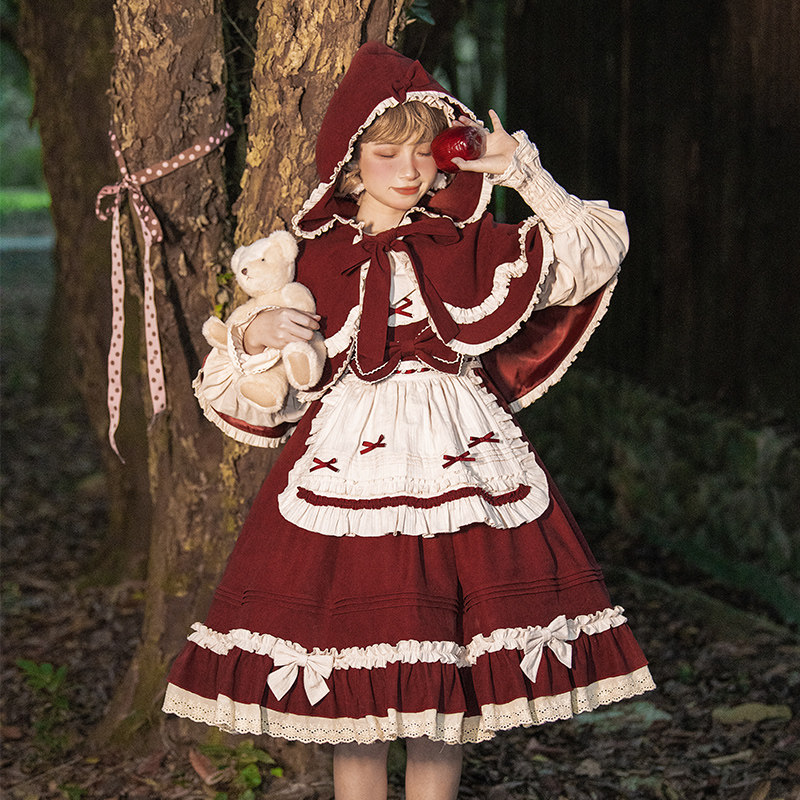 urtto童话镇小红帽原创秋冬连衣裙 urtto连衣裙