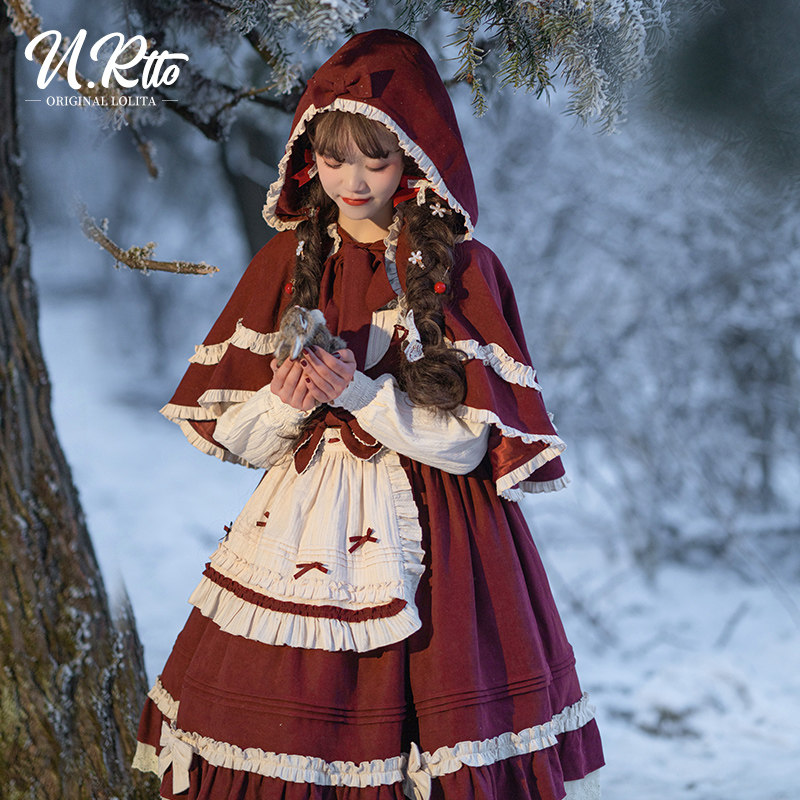 urtto童话镇小红帽原创秋冬连衣裙 urtto连衣裙