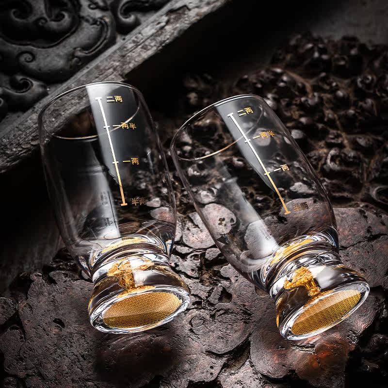 二两白酒杯轻奢高档黄金烈酒杯创意水晶酒具套装中式2两品酒杯子,淘宝优惠券,粉丝福利购,淘宝优惠卷