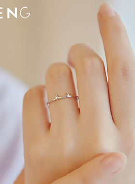 轻奢小恶魔开口音同款刻字戒指