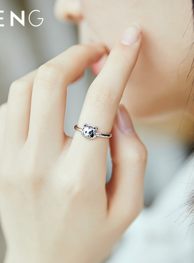 烽之银女纯银生肖戒指虎