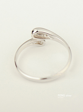 烽之银s925纯银曲线双头开口饰品