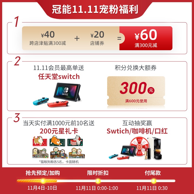 冠能猫粮幼猫离乳期全价孕猫12月内小猫含1~4个月幼猫粮2.4kg优惠券
