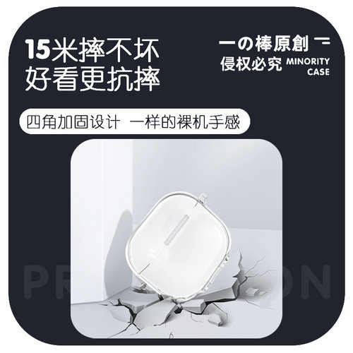 彩绘肯尼迪适用airpodspro2保护套苹果3蓝牙耳机套LinkBuds S透明二三代索尼XM4华为pro2软VIVO TWS3潮ambie - 图1