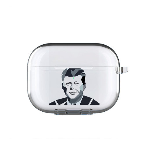 彩绘肯尼迪适用airpodspro2保护套苹果3蓝牙耳机套LinkBuds S透明二三代索尼XM4华为pro2软VIVO TWS3潮ambie - 图3