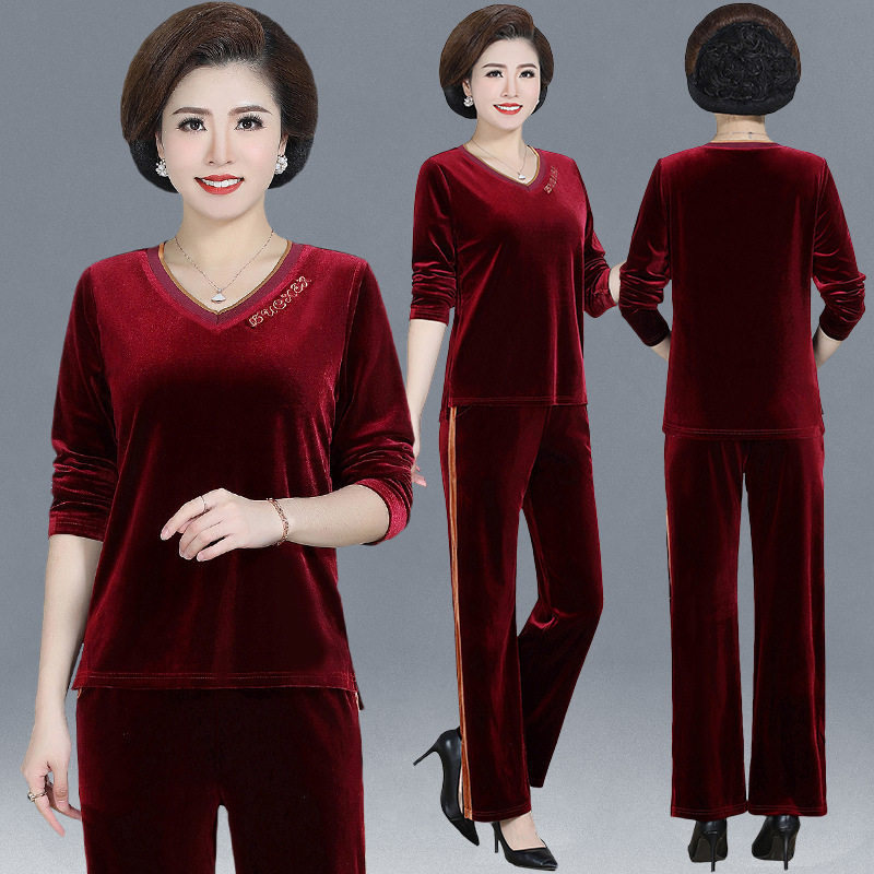 中老年妈妈休闲春秋装洋气减龄运动 伊美金燕子中老年女装