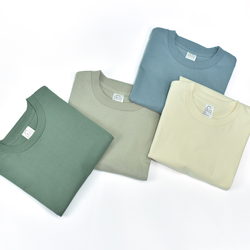 日本加厚纯棉纯色内搭纯白色打底衫 谷纪T恤