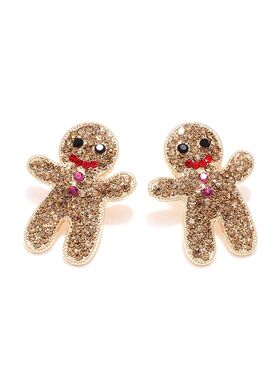 Sweet Christmas Gingerbread Man Earrings 2024 New Year Gifts