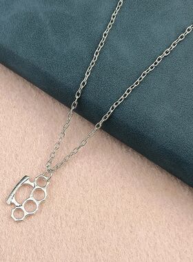 VintageKnuckles Pendant Necklace for Women Men Y2k Grunge Je